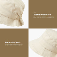 Japanese Style Quick-Dry Bucket Hat for Women, Wide Brim Outdoor Sun Protection, Thin Packable Fisherman Cap