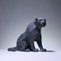 3D Papercraft Leopard Animal Model DIY Ornament for Home Decor