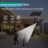 4G Solar Powered Outdoor Security Camera Wireless WiFi Low Power Surveillance System