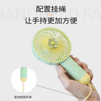 2023 Mini Handheld Fan with Lanyard, 3-Speed Adjustable, Portable USB Rechargeable for Kids and Girls
