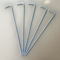 Galvanized V-Shaped Tent Stakes for Outdoor Camping and Anchoring