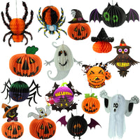 Halloween Ghost Witch Spider Pumpkin Paper Lantern Hanging Decorations