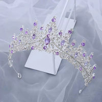 Birthday Crown Tiara for Adults, Bridal Wedding Headpiece, Princess Hair Accessory