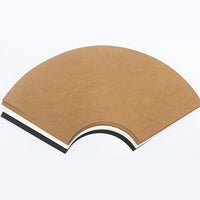 Fan-shaped Cardstock Paper for Sketching, Colored Pencils, and DIY Crafts - White, Black, and Kraft Paper Options
