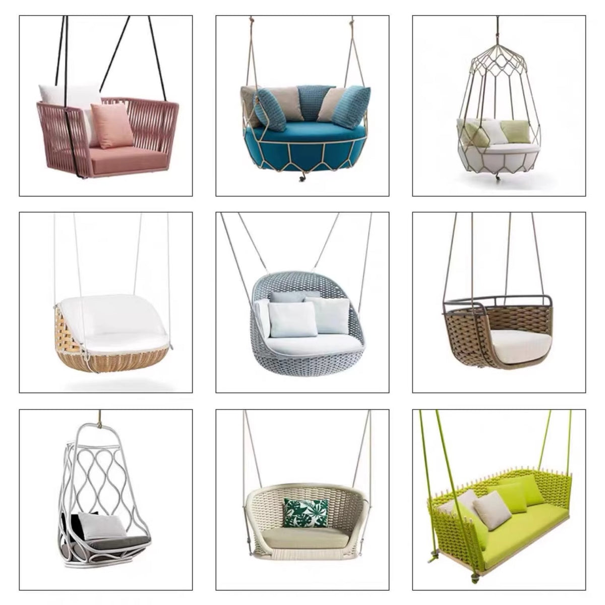 Outdoor Leisure Hanging Chair Swing for Balcony Courtyard Garden, Waterproof Sunscreen Bird's Nest Creative Lazy Chair