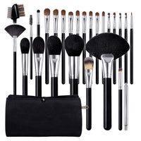 26-Piece Professional Animal Hair Makeup Brush Set with Storage Bag