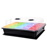 Rectangular Plastic Seedling Tray with Optional Clear Lid for Succulents and Small Plants