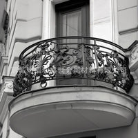 European Vintage Wrought Iron Balcony Railing for Villas and Gardens