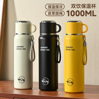 316 Stainless Steel Insulated Water Bottle with Dual-Use Lid, Portable for Outdoor Sports & Car Travel