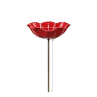Large Bee Bird Flower Feeder Metal Iron Art Garden Stake Yard Decoration