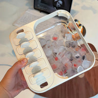Ice Cube Tray with Press-Type Release, 2-in-1 Ice Ball Maker and Popsicle Mold for Refrigerator