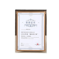 Crystal Clear Glass Photo Frame for Business License Certificates Awards Desktop Display