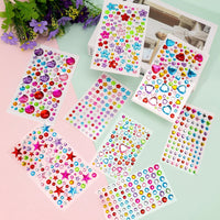 Kids' 3D Gemstone Stickers for Decoration and Reward - Cartoon Princess Design