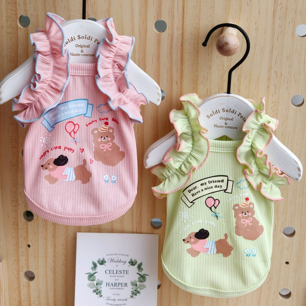 Pet Dog Summer Thin Strap Vest with Lace Trim for Small Dogs