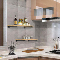 Industrial Pipe Shelf Brackets Wall Mounted Floating Shelves Support for Living Room Planter Display Storage