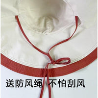 Women's Reversible Wide Brim Sun Hat UV Protection Beach Fisherman Cap