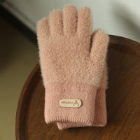 Winter Warm Knitted Full Finger Gloves for Outdoor Cycling and Students