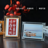 Creative Transparent Glass Photo Frame for 6-Inch Pictures, Crystal Clear Display