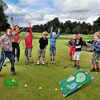 Golf Putting Trainer Practice Mat Set with Storage Bag