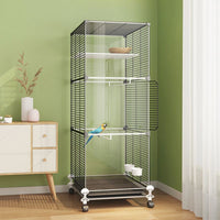 Multi-Layer Transparent Bird Cage for Parakeets, Cockatiels, Peonies, and Mynah Birds