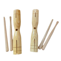 Wooden Guiro Percussion Instrument with Mallet for Kids' Early Education