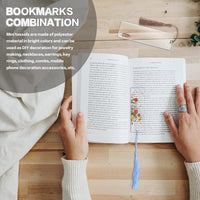 Clear Acrylic Blank Bookmarks with Tassels for DIY Crafts and Gifts