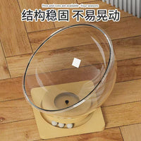 Space Capsule Cat Bed with Acrylic Dome, All-Season Pet House and Toy