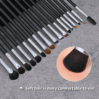 17-Piece Eye Makeup Brush Set for Detailed Eyeshadow and Under-Eye Application