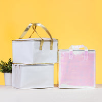 Insulated Food Delivery Bag for Cakes Hotpot Seafood BBQ - Thermal Cooler Bag with Aluminum Foil Lining, Thickened Handbag for Cold Chain Preservation
