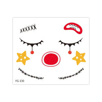 Halloween Clown Circus Glitter Face Temporary Tattoos for Parties & Festivals