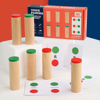 Montessori Wooden Sound Cylinders Auditory Sensory Educational Toy for Kids