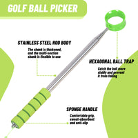8-Section Golf Ball Retriever Pick-Up Tool
