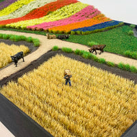 Miniature Rice Paddy Field Model for Dioramas and Train Layouts, 1/72 1/87 HO Scale