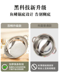 Thickened Stainless Steel Hot Pot with Lid, Induction Cooker Compatible, Non-Stick Soup Pot for Home and Commercial Use