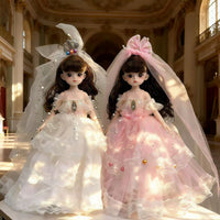BJD Doll Lolita Dress Set for 30cm Dolls - Purple Starry Sky Outfit