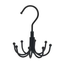 Multi-functional Rotating Metal Hanger with 8 Hooks for Belts, Scarves, and Hats