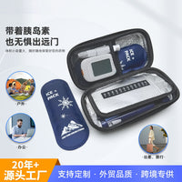 Portable Insulin Cooler Bag with Ice Packs, EVA Waterproof Medical Travel Case for Diabetes Medication