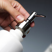 Ceramic Lotion Dispenser Bottle Set for Shampoo, Conditioner, and Body Wash - Hotel Bathroom Style