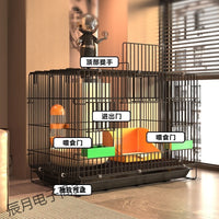 Foldable Indoor Rabbit Cage with Removable Tray and Accessories for Small Animals