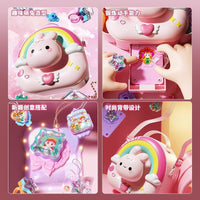 Cute Bunny Guka Backpack DIY Sticker & Journal Set for Kids