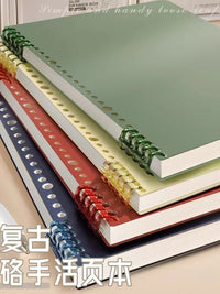 Detachable Coil Notebook for Students, B5 Lined Paper, Thickened Pages