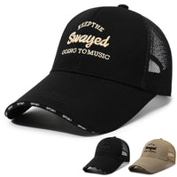 Unisex Extra Wide Brim Baseball Cap with 10.5cm Sun Protection Visor and Embroidery