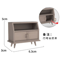 Dollhouse Miniature Multifunctional Bookshelf DIY Living Room Scene Model