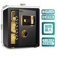 Home Office Security Safe Box with Fingerprint/Password Lock, All-Steel Small Wall-Mounted Safe