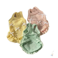 Pet Summer Breathable Striped Vest for Cats and Small Dogs, Princess Style Lace Dress