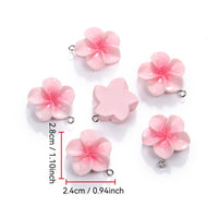 9-Color Resin Plumeria Flower Charms for DIY Jewelry Making