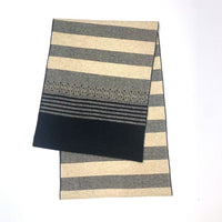 Men's Plaid Cashmere Blend Knitted Scarf, Thickened Warm Winter Jacquard Design