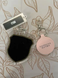 Military ID Tag Holder Keychain Set with PU Leather Cover, Gift for Girlfriend
