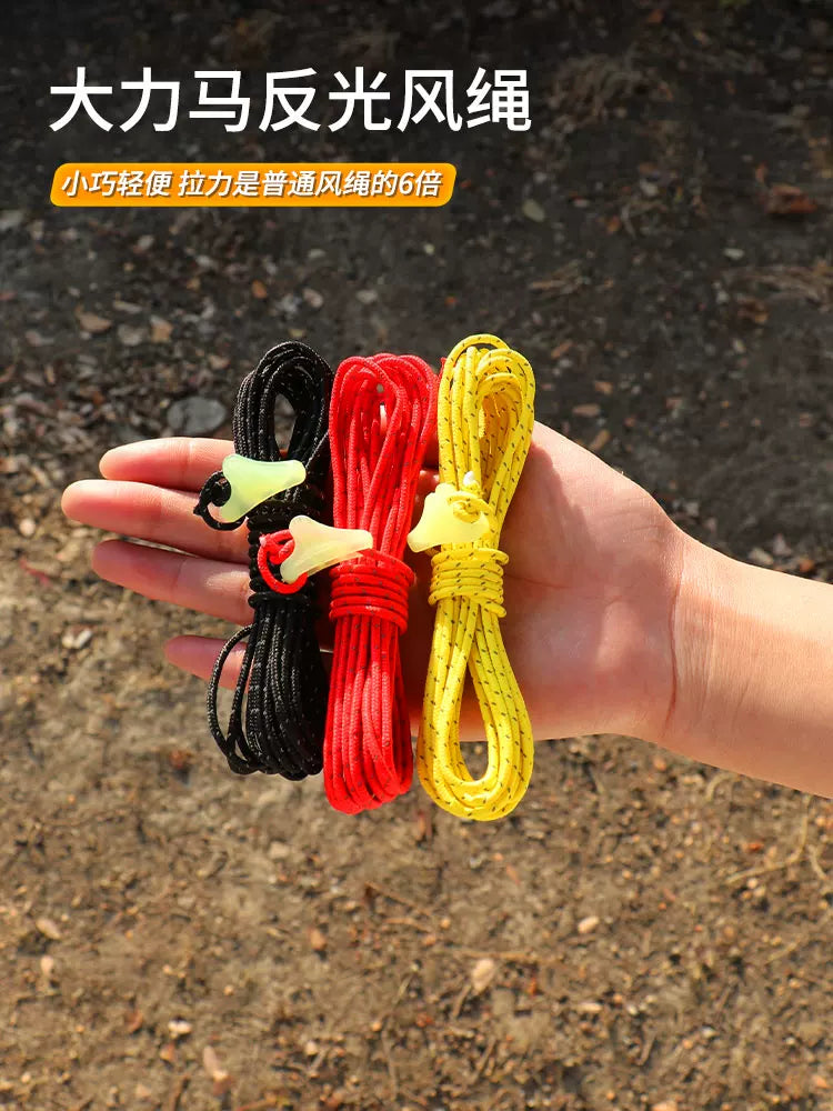 Dyneema Reflective Guy Ropes for Tents & Tarps, 2mm High-Strength Camping Cord