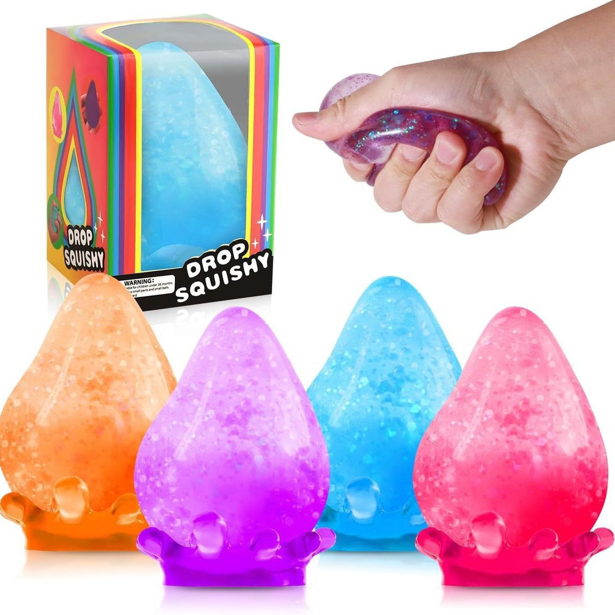 Dream Squishies Water Drop Mochi Fidget Toy for Stress Relief